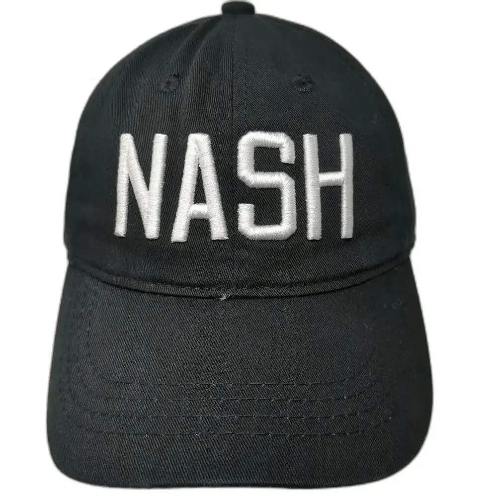 The Nash Collection Baseball Cap Black One Size Slideback Nash Embroidered Hat